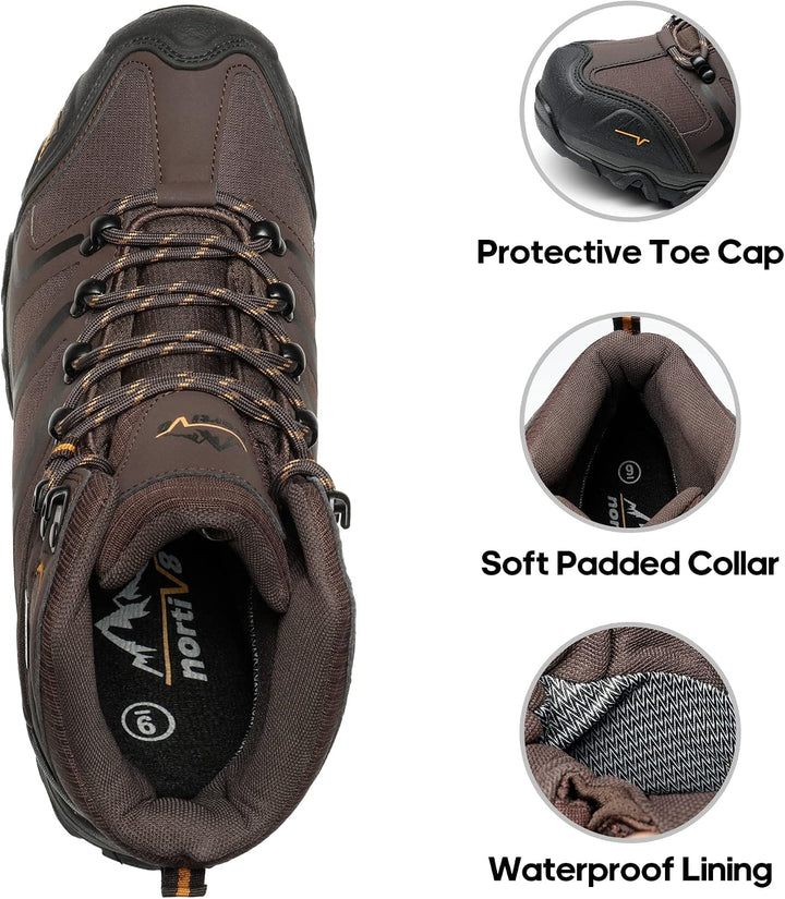 NORTIV 8 Herren Outdoorschuhe Wanderstiefel Trekking Wanderschuhe Wasserdicht Mid Kletterschuhe Berg