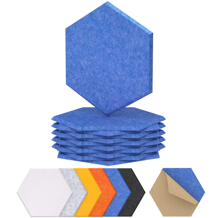 Hexagon Akustikplatten selbstklebend 12/18St. TONOR Schallabsorber Schallschutz mit Hochdichte Wandf