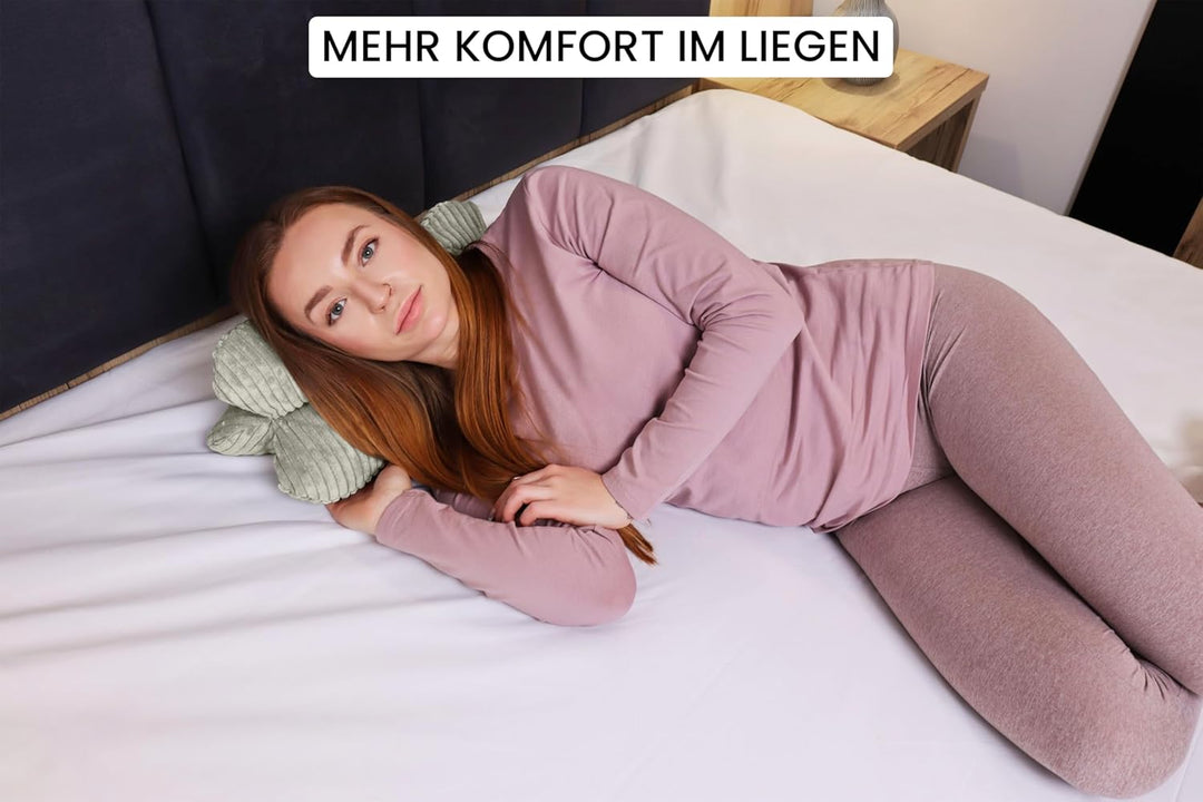 Amilian Leseknochen Knochenkissen ca. 44x22 cm – Nackenkissen zum Lesen &amp; Entspannen – Buch- und Tab