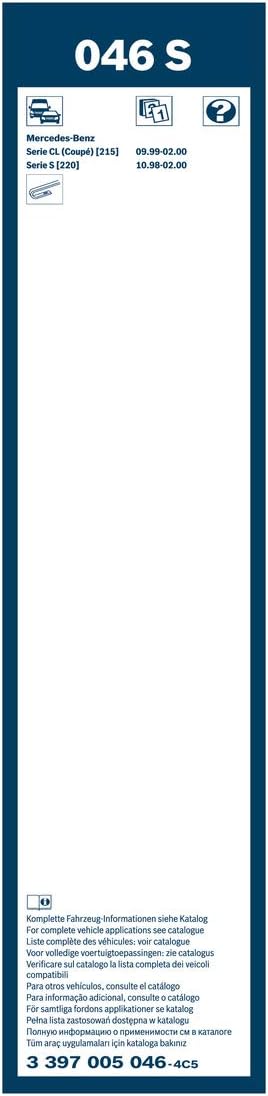 Bosch Scheibenwischer Twin Spoiler 046S, Länge: 680mm/680mm – Set für Frontscheibe 3397005046 2 Stüc