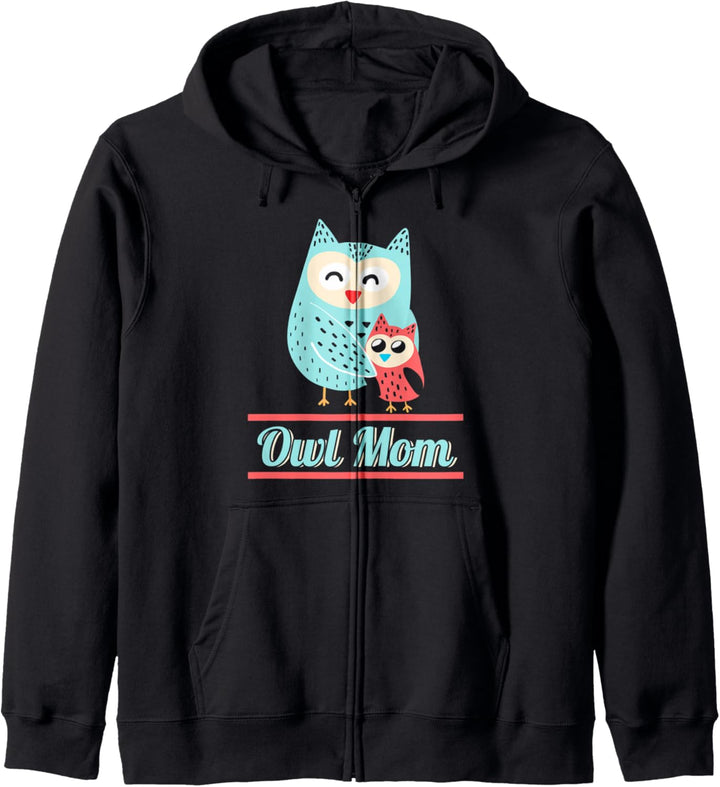 Eulenmama Owl Mom Eule Kauz Vögel Eulenmotiv Vogel Käuzchen Kapuzenjacke
