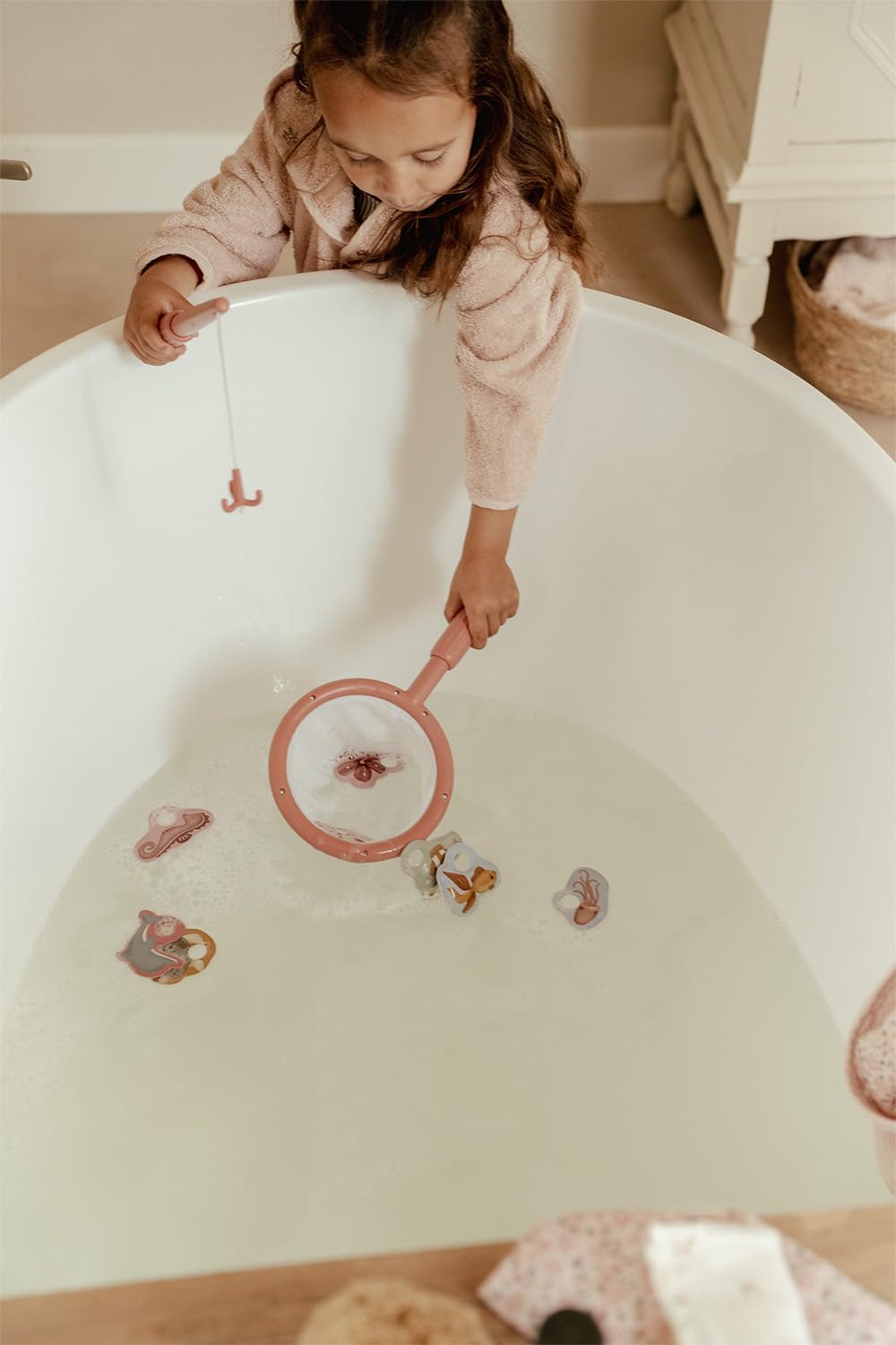 Little Dutch Angelspiel Badespielzeug für Baby Kleinkind - rosa