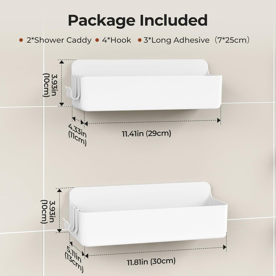 Orimade Duschablage ohne Bohren-Duschregal 2 Stück,Shampoo Halterung für Dusche Grosse Kapazität,Bad