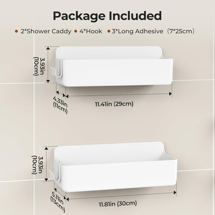 Orimade Duschablage ohne Bohren-Duschregal 2 Stück,Shampoo Halterung für Dusche Grosse Kapazität,Bad