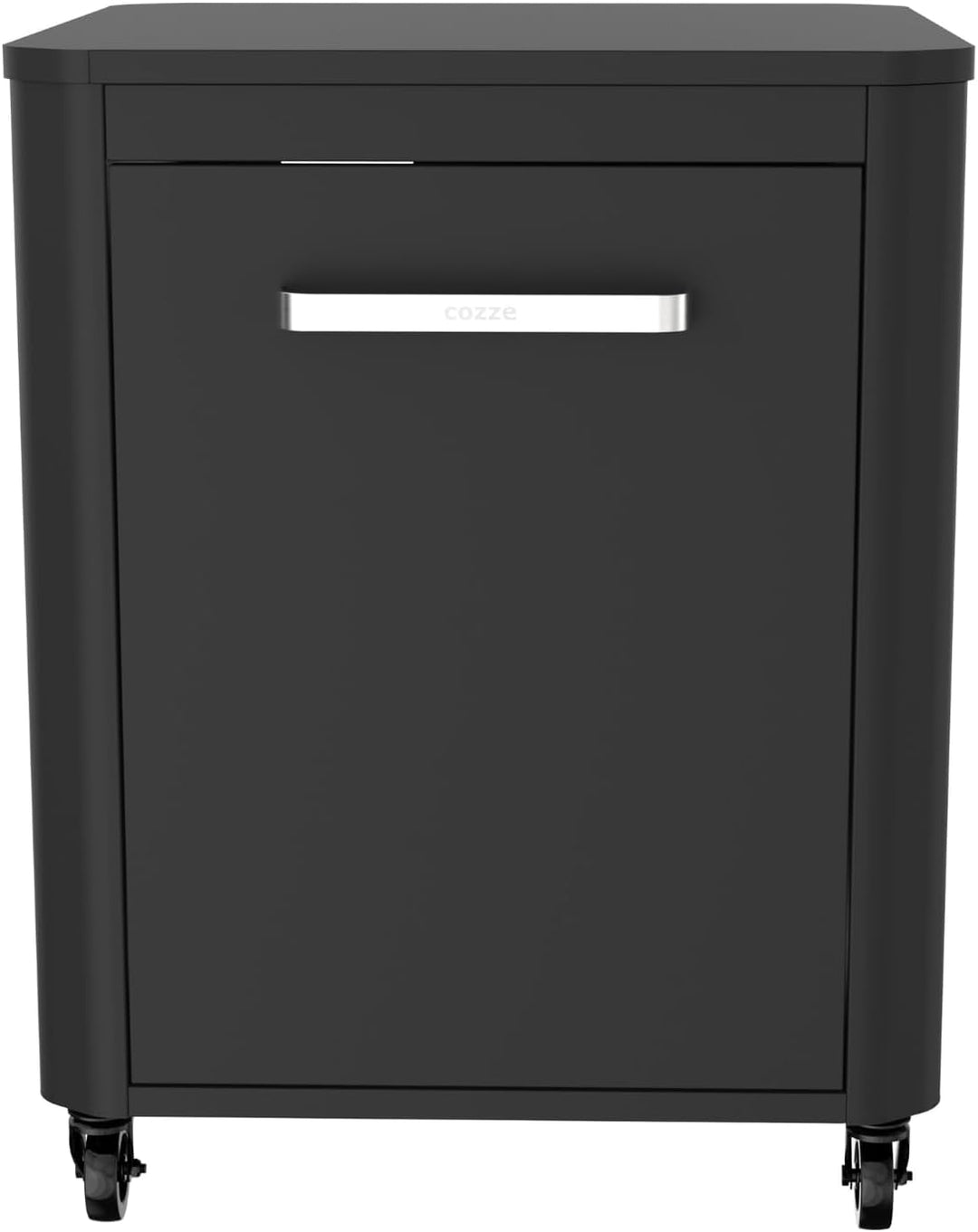 cozze Küchentische Outdoor-Tisch, Edelstahl, Schwarz, B64 x T60 X H83 cm 1-Tür B64 x T60 X H83 cm, 1