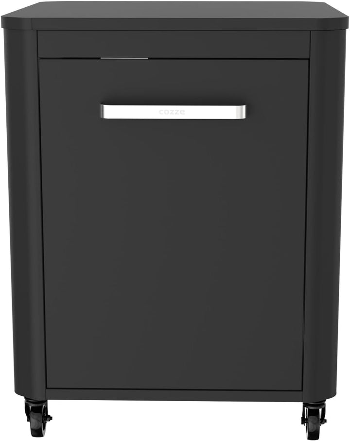 cozze Küchentische Outdoor-Tisch, Edelstahl, Schwarz, B64 x T60 X H83 cm 1-Tür B64 x T60 X H83 cm, 1