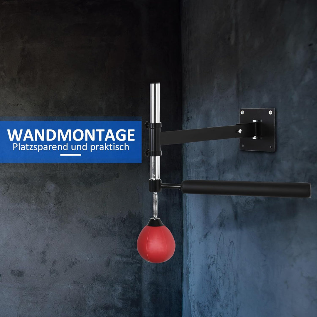 HOMCOM Boxgestell klappbar höhenverstellbar Boxtraining Wardhalterung mit drehbarer Reflexstange Spe