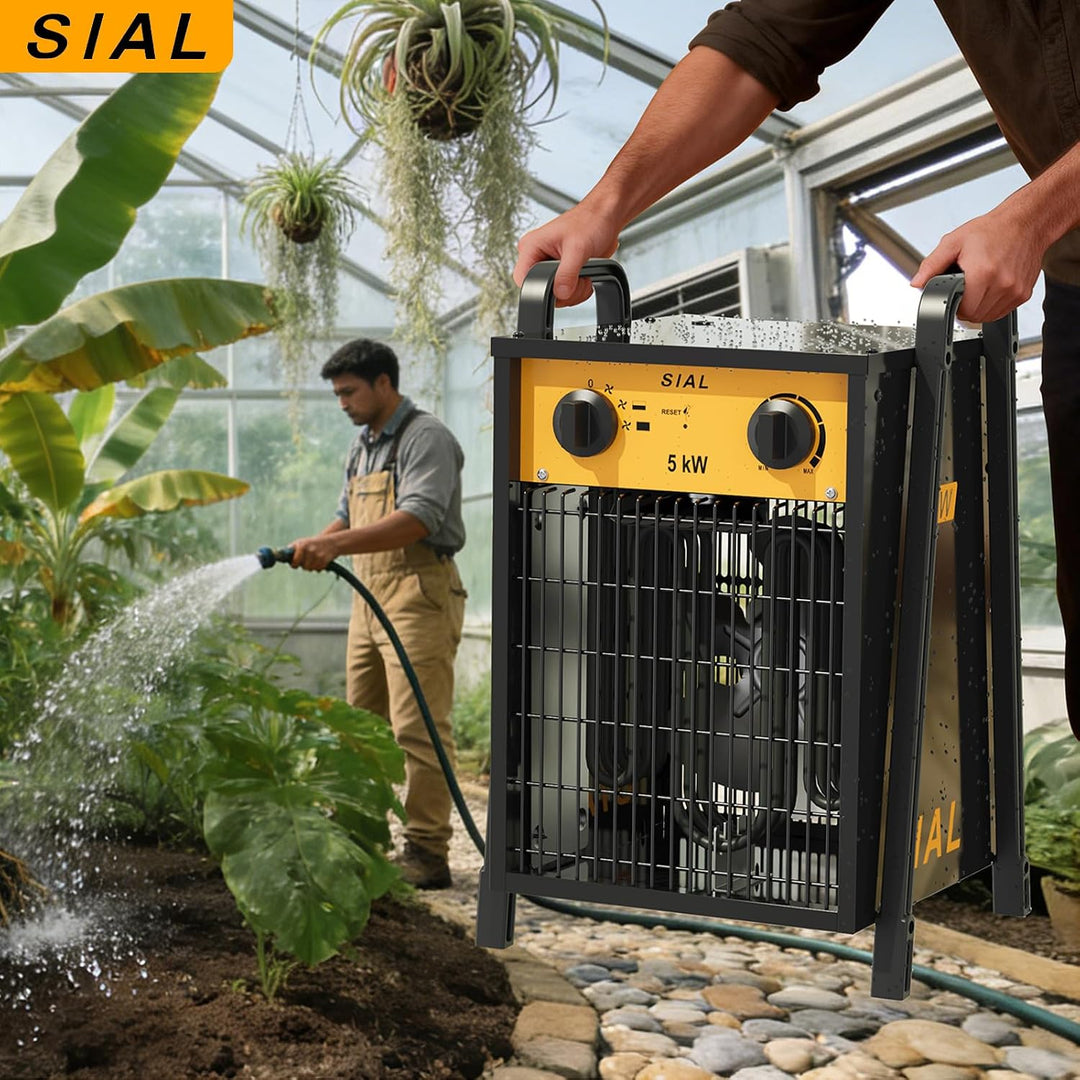SIAL 5KW Industrie Heizgebläse - Elektroheizer Heizlüfter - Bauheizer Bautrockner - Industrielle Hei