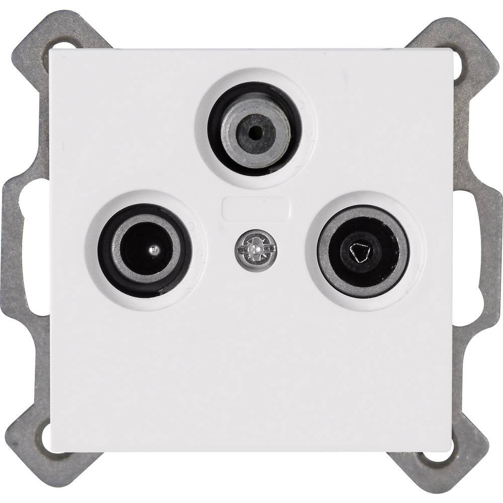 Kopp Antennensteckdose 3-Fach TV/RF/SAT Athenis rein-weiss, 1 Stück, 941329084 rein-weiss Rein-weiss