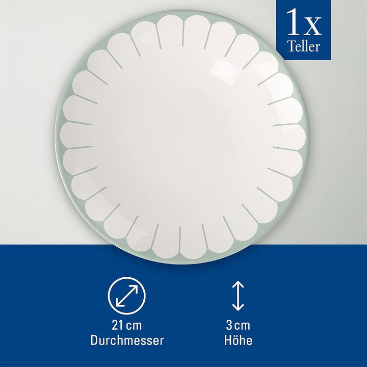 Villeroy &amp; Boch - Fleur vert Frühstücksteller grün, Spülmaschinenfest, Mikrowellensicher, Desserttel