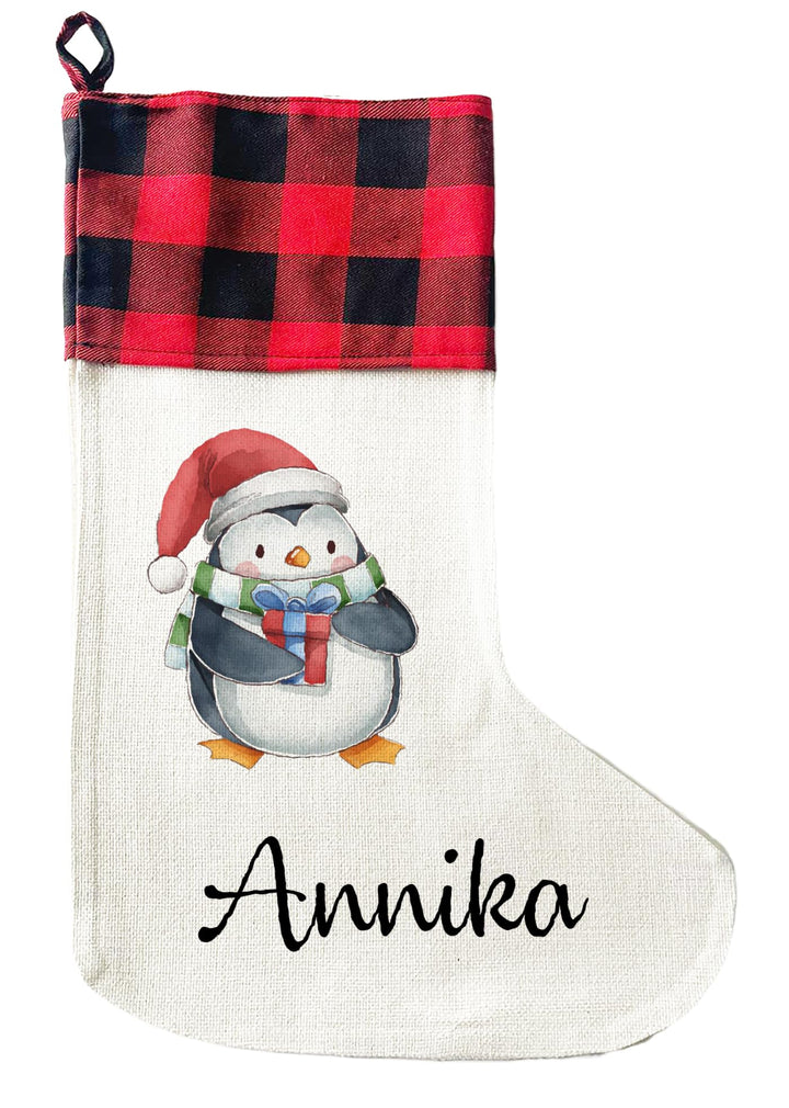 Personalisierte Weihnachtssocken - 40cm x 30cm - Weihnachtsstrumpf zum Nikolaus oder Weihnachten - N