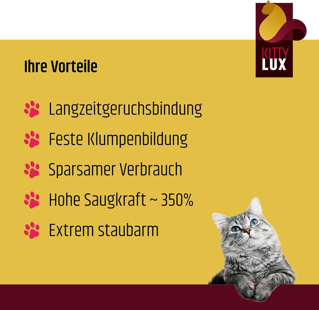 klumpende Katzenstreu White Compact 4x12,5kg ohne Duft für Sensible, anspruchsvolle Katzen, Klumpstr