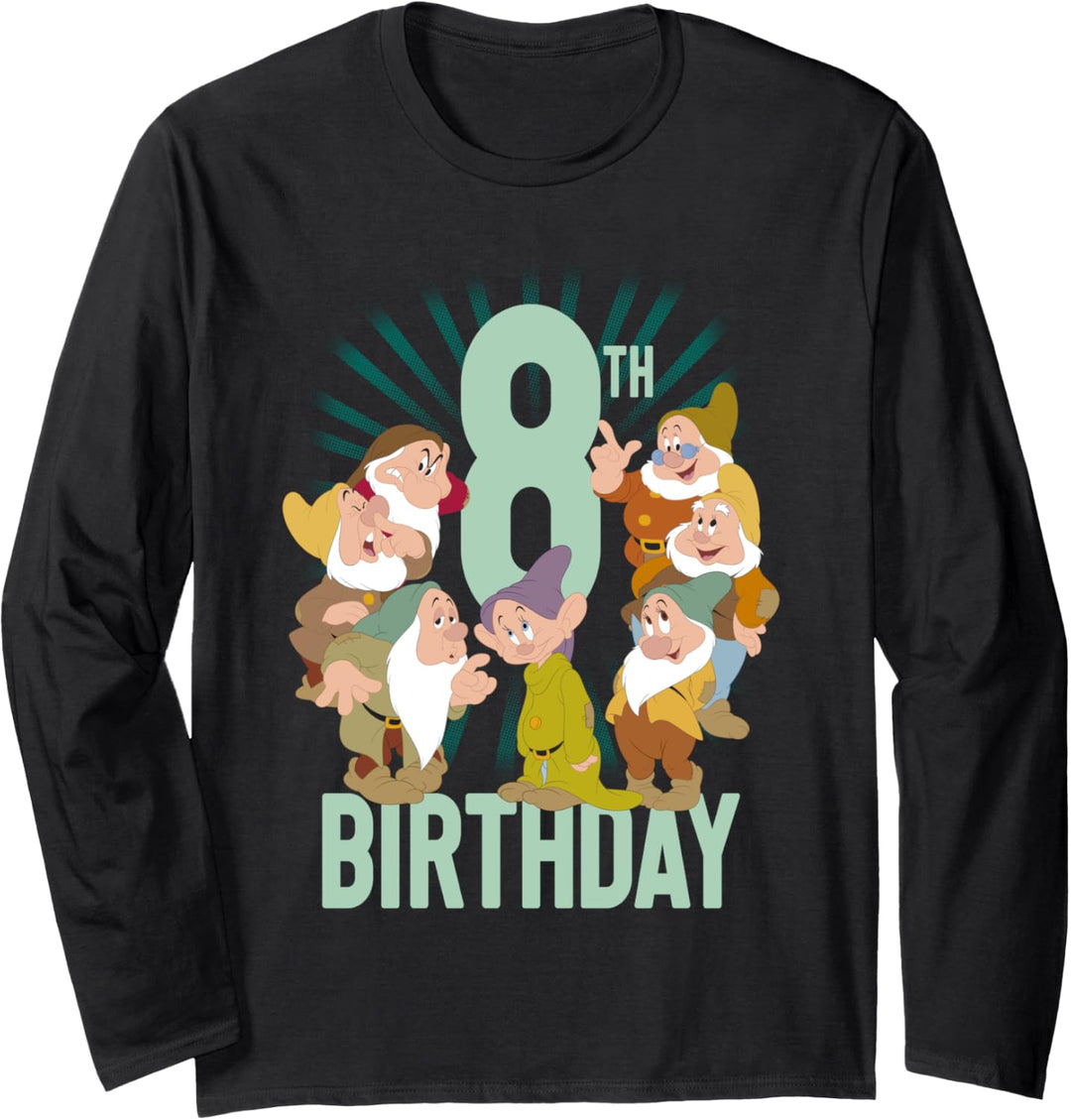 Disney Snow White Seven Dwarfs Eighth Birthday Langarmshirt