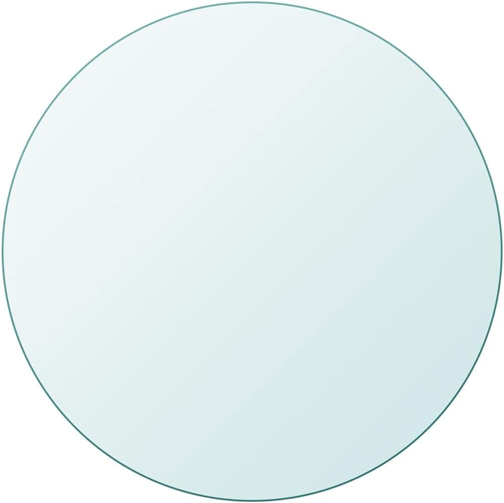 vidaXL Tischplatte Gehärtetes Glas Ø 400 mm Tisch Glasplatte Platte Esstisch Ø 40 cm Transparent, Ø
