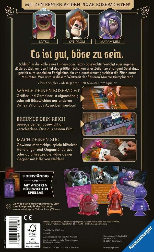 Ravensburger 27376 - Disney Villainous - Grösser und Gemeiner, 5. Erweiterung von Villainous ab 10 J