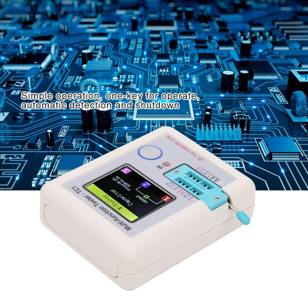 PUSOKEI Multifunktionstransistortester, selbstkalibrierender Diodentester LCR-TC1 mit 3,5-Zoll-TFT-B