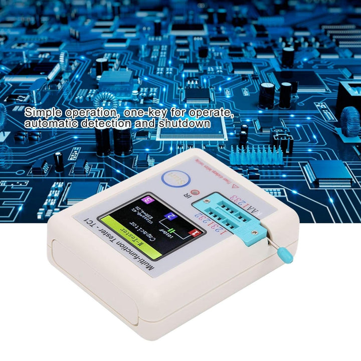 PUSOKEI Multifunktionstransistortester, selbstkalibrierender Diodentester LCR-TC1 mit 3,5-Zoll-TFT-B