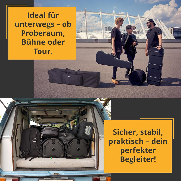 McGrey KBT-3222-88 Keyboardtrolley - Trolley-Gigbag für Keyboard & Piano mit 88 Tasten - Leicht, kom