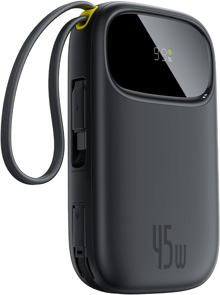 Baseus QPow3 Powerbank 45W 20000mAh mit 2 integriertem USB-C Kabel, Power Bank PD3.0 QC4.0, 3 USB C