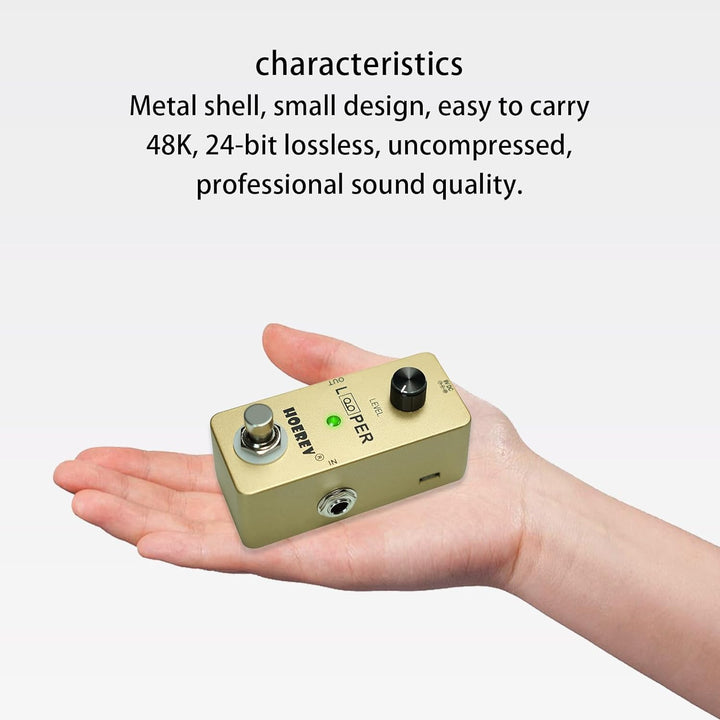 Hoerev Gitarre Mini Loop Effektor Looper Sampler Effekte Tuner für elektrische akustische Gitarre Ba