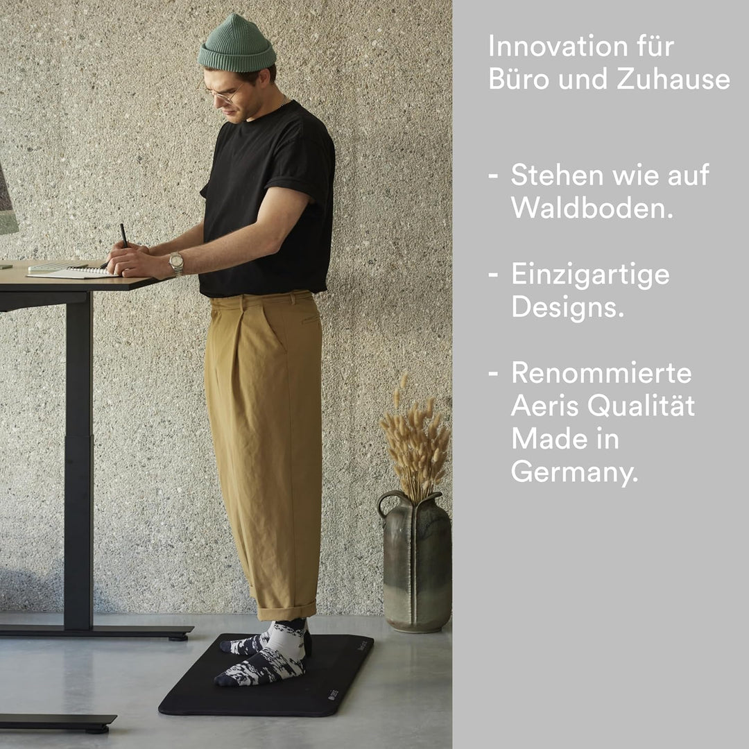 aeris Muvmat Anti Ermüdungsmatte für Stehtische – Ergonomische 2-Zonen Schreibtisch Stehmatte für ge