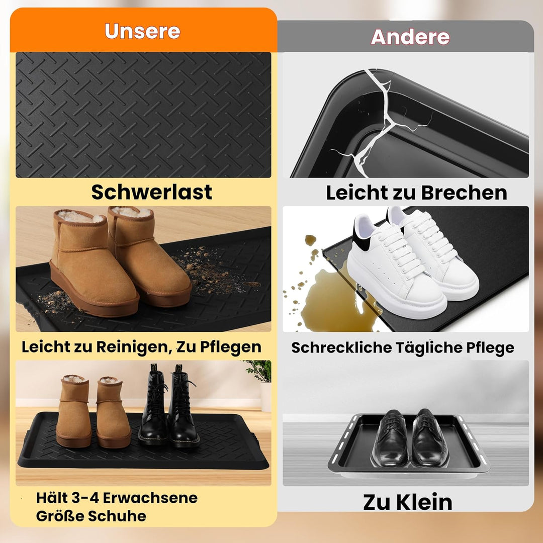 Schuhabtropfschale TPE Gummi ，71 x 41 x 3 cm, für Haustiere, Hunde, Schuhe, Haustiere, Garten, Schla