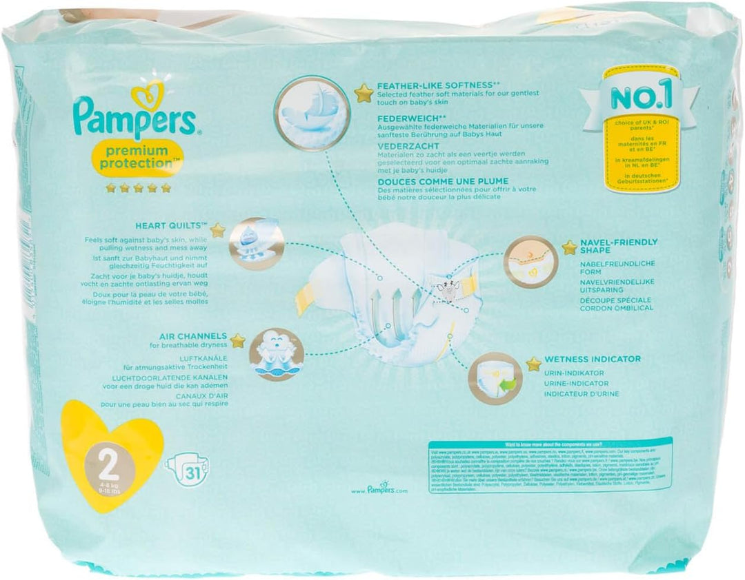Pampers Premium Protection Windeln Grösse 2, 31 Stück Grösse 2 (31 Stück), Grösse 2 (31 Stück)