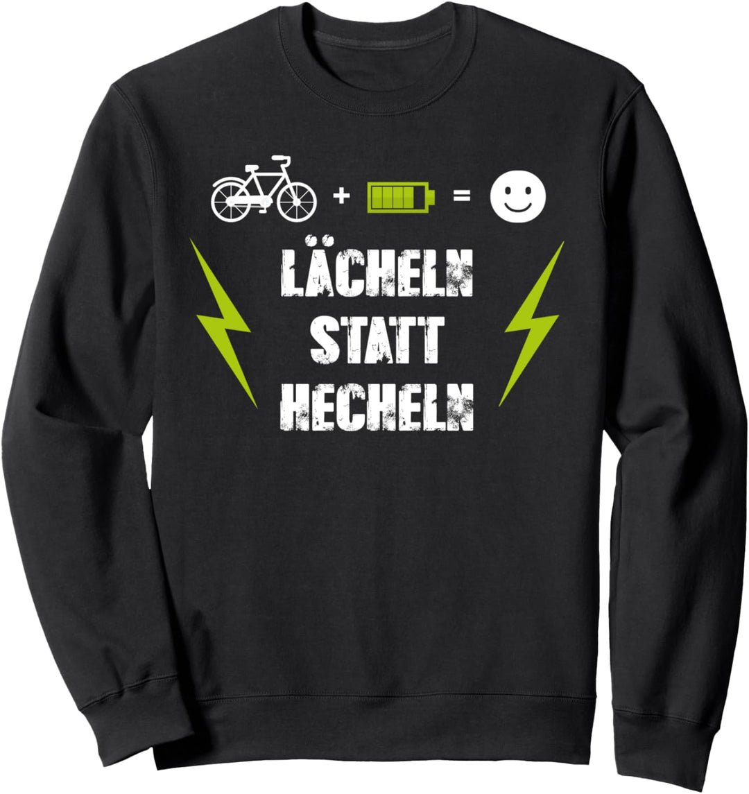 E-Bike Fahrer Witzig Lustig Akku Mountainbike Sweatshirt