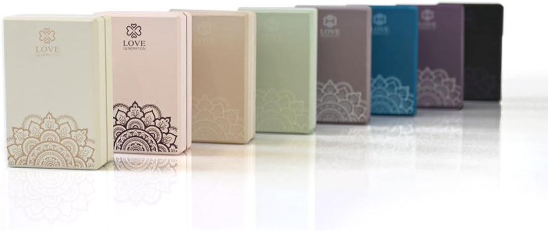 Love Generation - Yoga Block - High Density Eva - für Yoga, Fitness, Pilates und Stretching (Weiss)