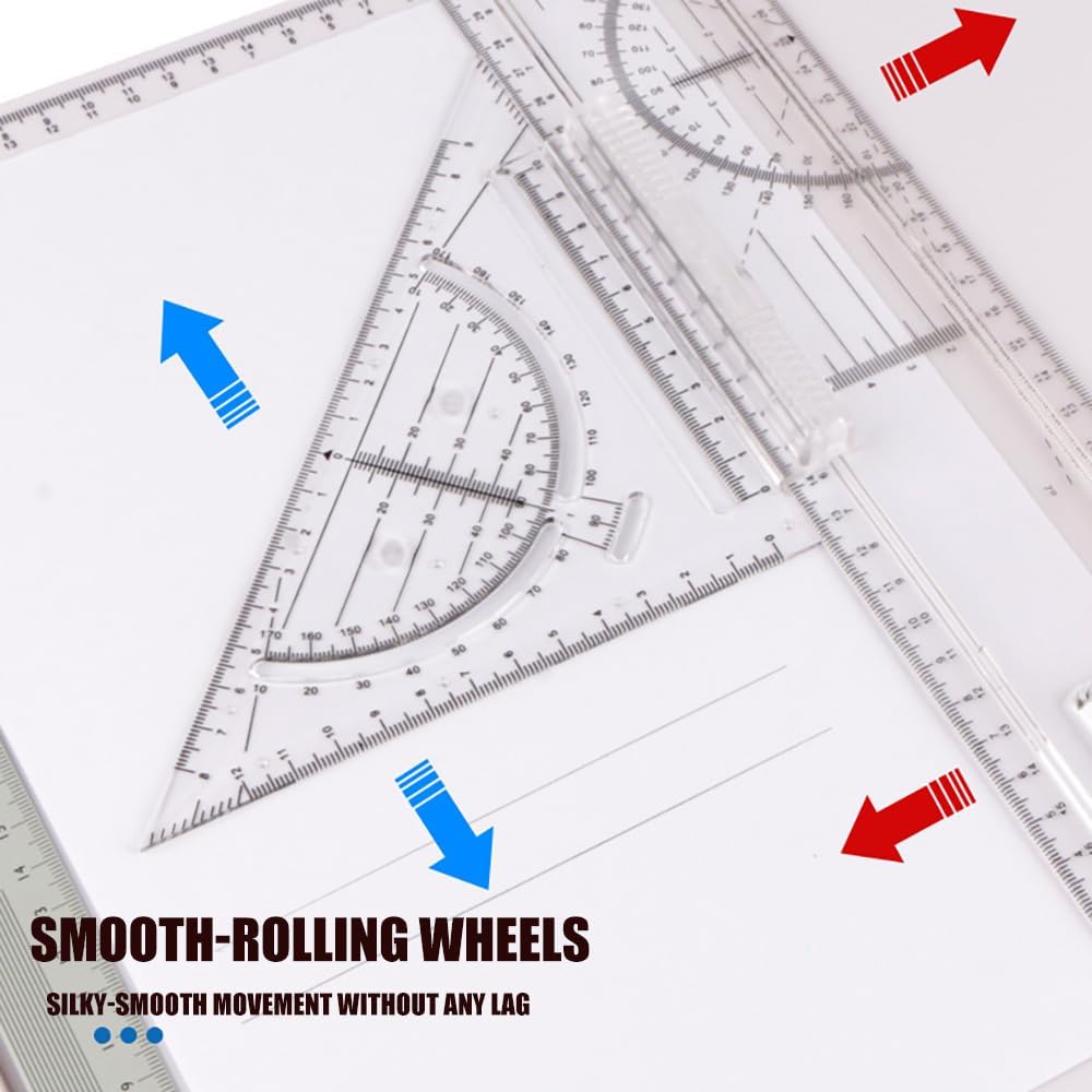 NEWFUN Zeichenplatte A3, Drawing Board, Multifunktionales Zeichenbrett für das Technische Zeichnen i