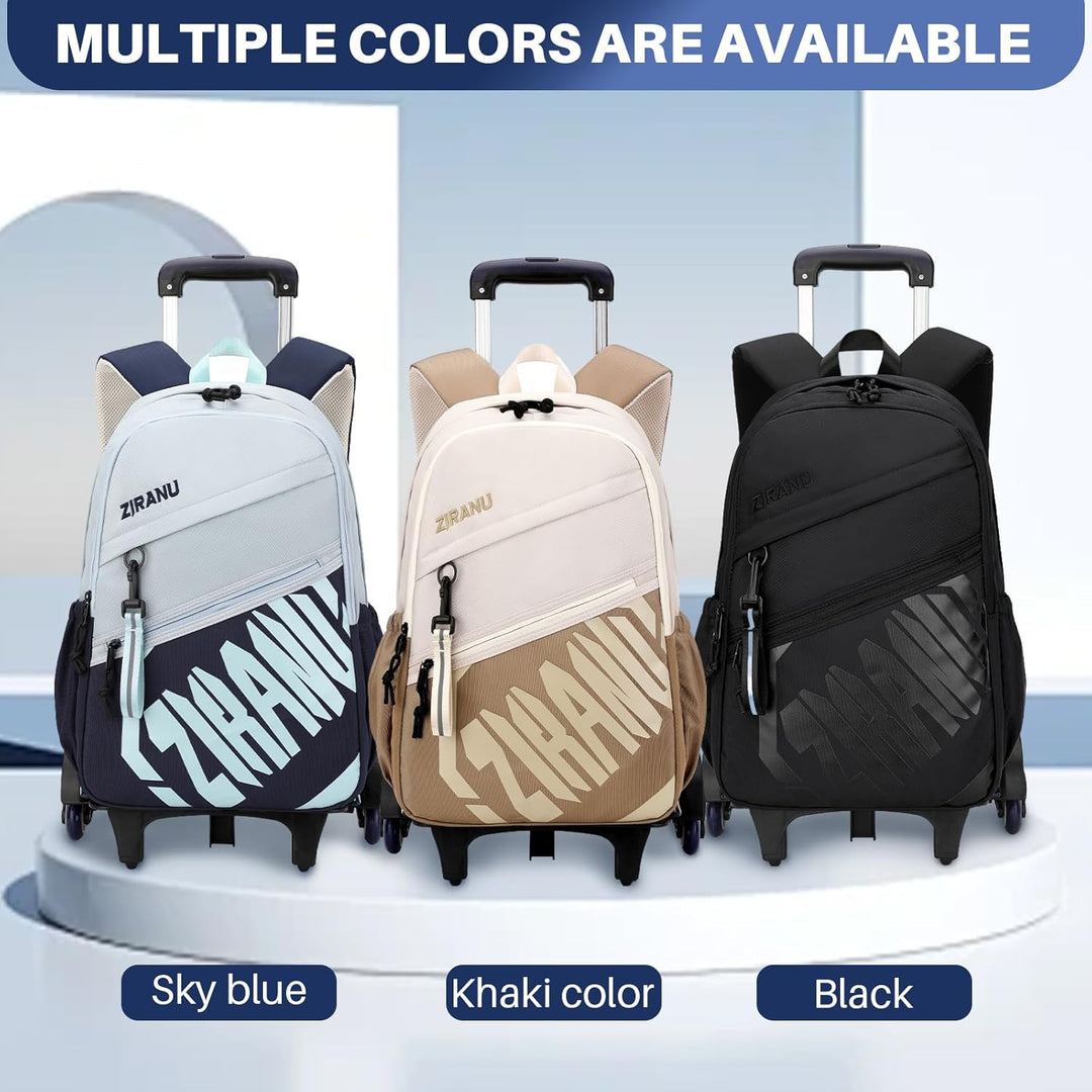 Schulrucksack Teenager Rucksack mit Rollen Kinder Schultasche Trolley Schulranzen mit Rollen Jungen