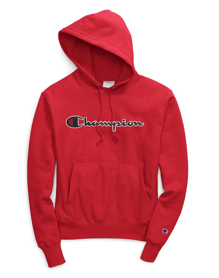 Champion Unisex Reverse Weave Chainstitch Script Cursive Spellout Logo Hoodie Sweatshirt
