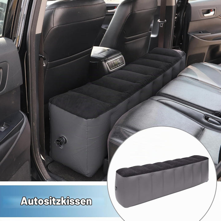 Auto Luftaufblasbare Matratze Rücksitz Reisebett Schwarz Grau