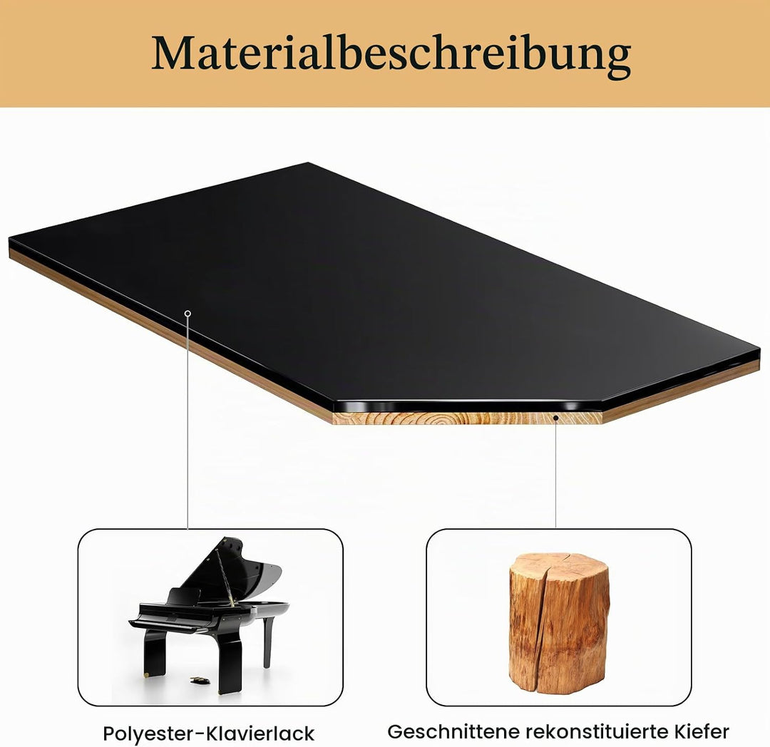 ProCase Uhrenbox aus Holz mit 6 Fächern, Uhren und Sonnenbrillen Aufbewahrung mit 2 Ebenen, Schmuckk