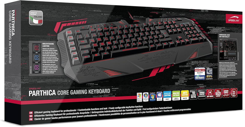 PARTHICA Gaming Keyboard, black - IT Layout IT-Layout, IT-Layout