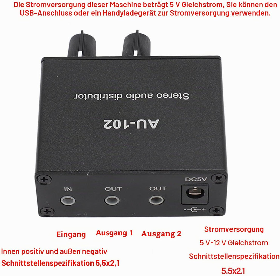 2 Kanal Soundverstärker, Stereo Audio Vorverstärker, Heim Audio HiFi Stereo Verstärker Empfänger, 1