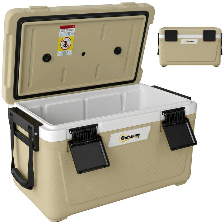 Outsunny Kühlbox 42,6L Grosse Passive Thermobox bis zu 72 Std. Kühlung, mit PU-Vollschaumisolierung