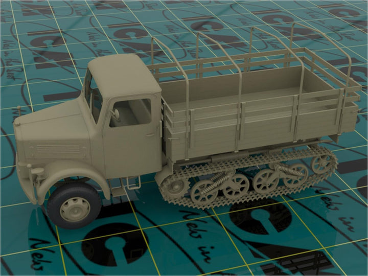 ICM 35453 Modellbausatz KHD S3000/SS M Maultier WWII German Semi-Tracked Truck, Schwarz