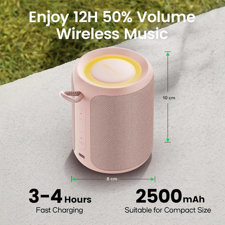 Deeyaple Bluetooth Lautsprecher Klein Tragbarer Musikbox 5.3 IPX7 Wasserdicht Kabellose Stereo Pairi