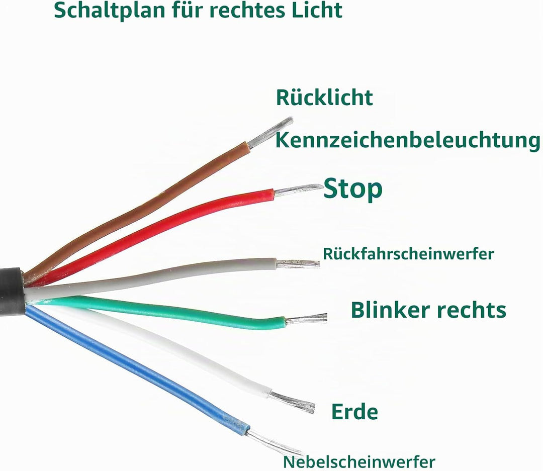 DARKGUARD Rückleuchten Satz für Anhänger Led 12/24V,7Funktion 2pcs Rücklicht Anhänger Set,mit E Prüf