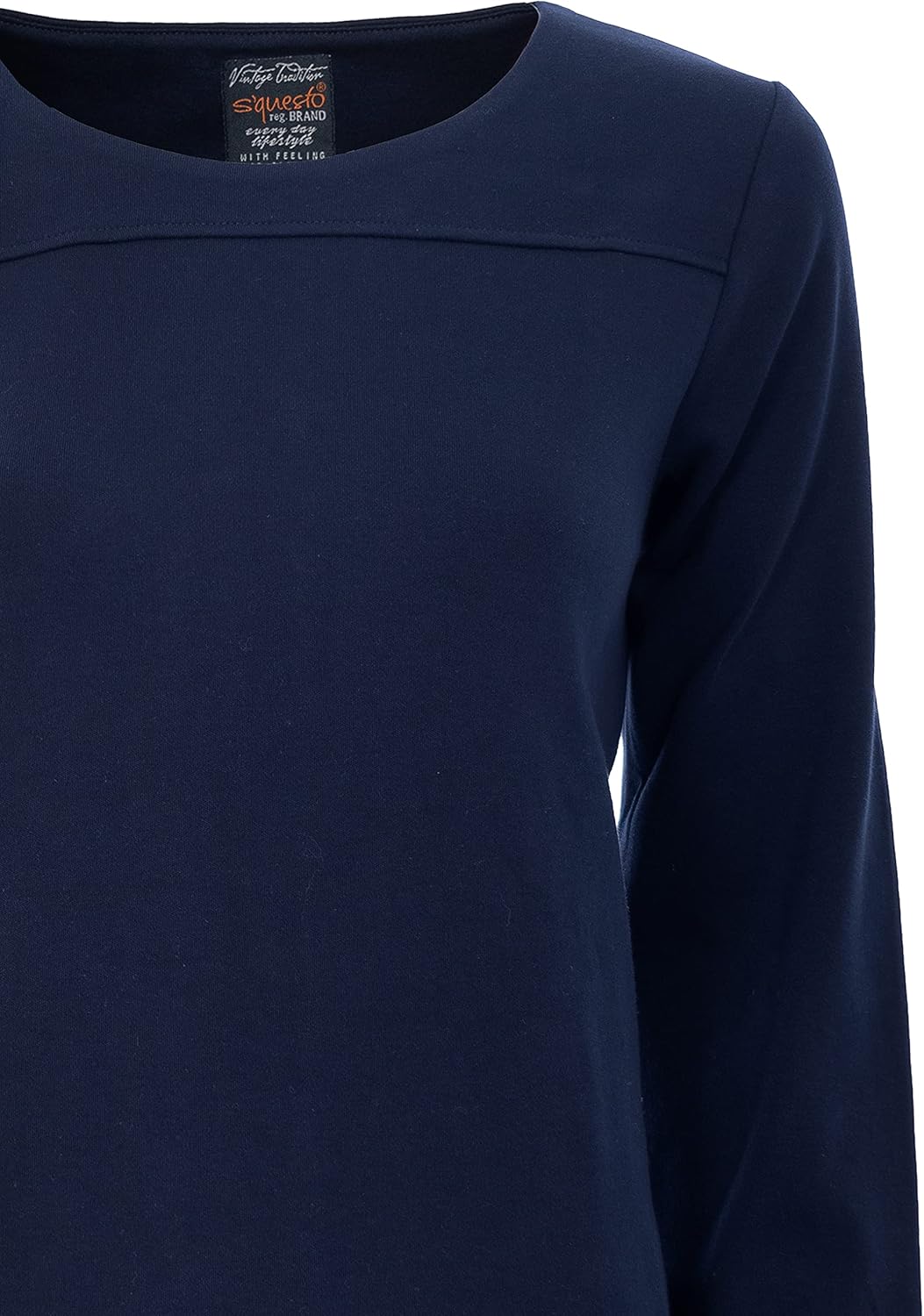 s`questo Damen Sweater Casual 34 Blau, 34 Blau