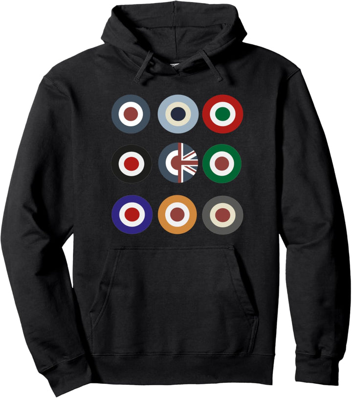 Mod zielt auf Bullseye UK RAF Roundel Target Pullover Hoodie