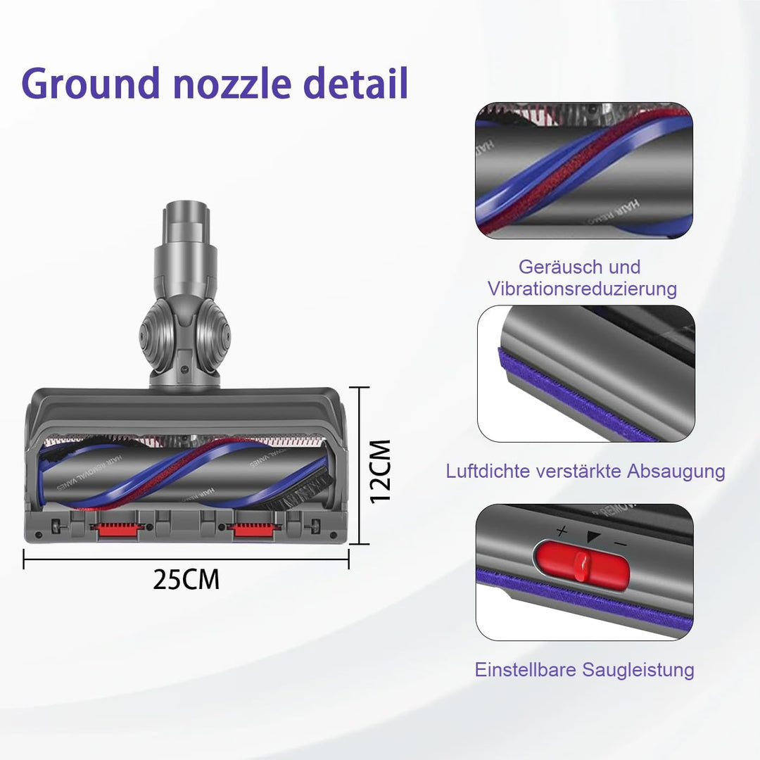 Torque Drive Bodendüse für Dyson V7 V8 V10 V11 V15, Ersatzteil Direktantrieb Reiniger Kopf Turbine B