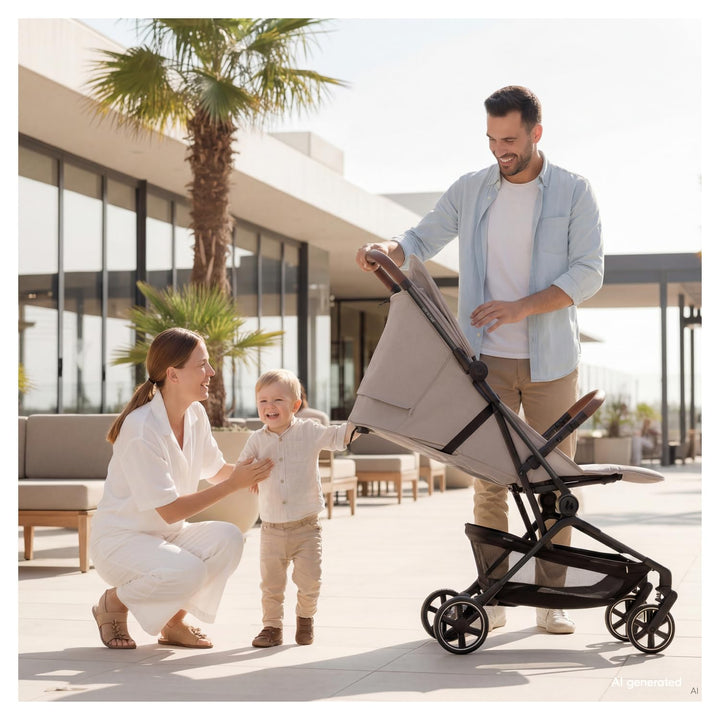 hauck Lite N Care - Ultraleichter Carbon City- & Reisebuggy, Klein Faltbar (IATA-konform) mit Trageg