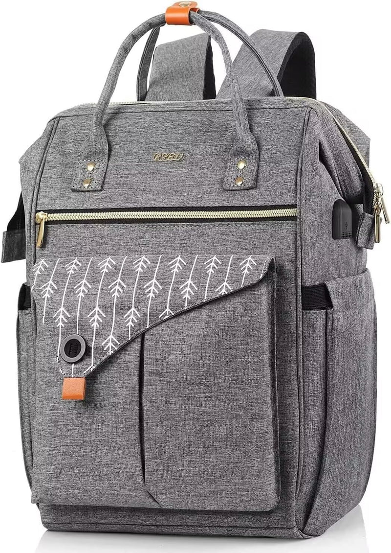 Rucksack Damen mit Laptopfach 17, 3 Zoll, Laptop Schulrucksack Mädchen USB Ladeanschluss, Geschenke