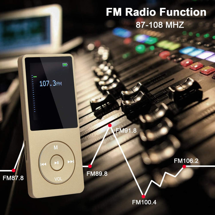 COVVY 8GB Tragbare MP3 Musik Player, Support bis zu 64GB SD Speicherkarte, Lossless Sound HiFi MP3 P
