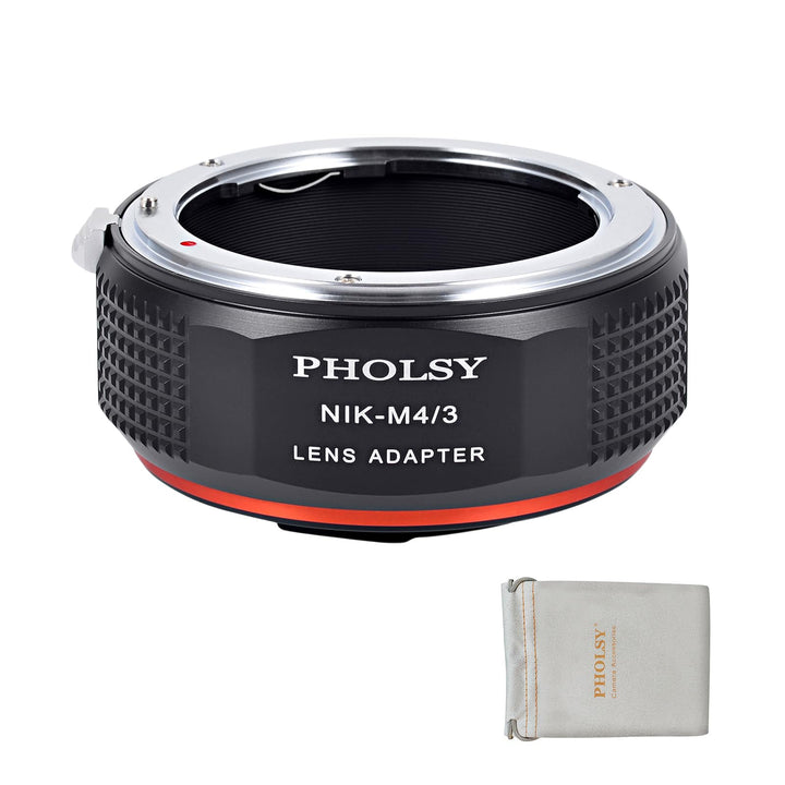 PHOLSY Objektivadapter Nikon F auf MFT für Nikkor AI/F/AIS/AF/AF-I/AF-S Objektiv auf M4/3 Micro 4/3