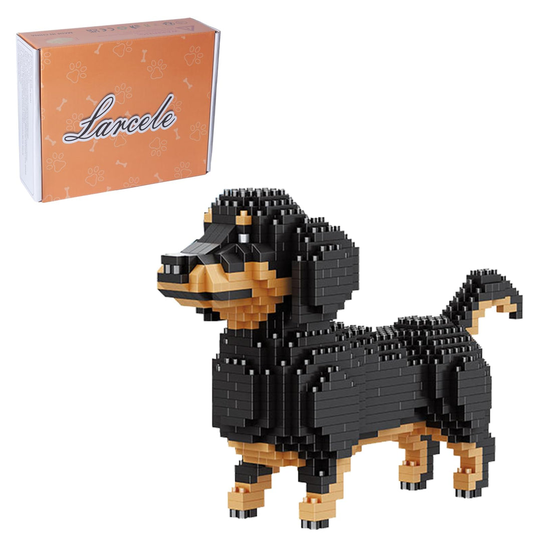 Larcele 836 Stücke Mikro Bausteine Spielzeug Kit, Mini Tier Bricks Bauen Bauklötze Satz KLJM-05(Dack