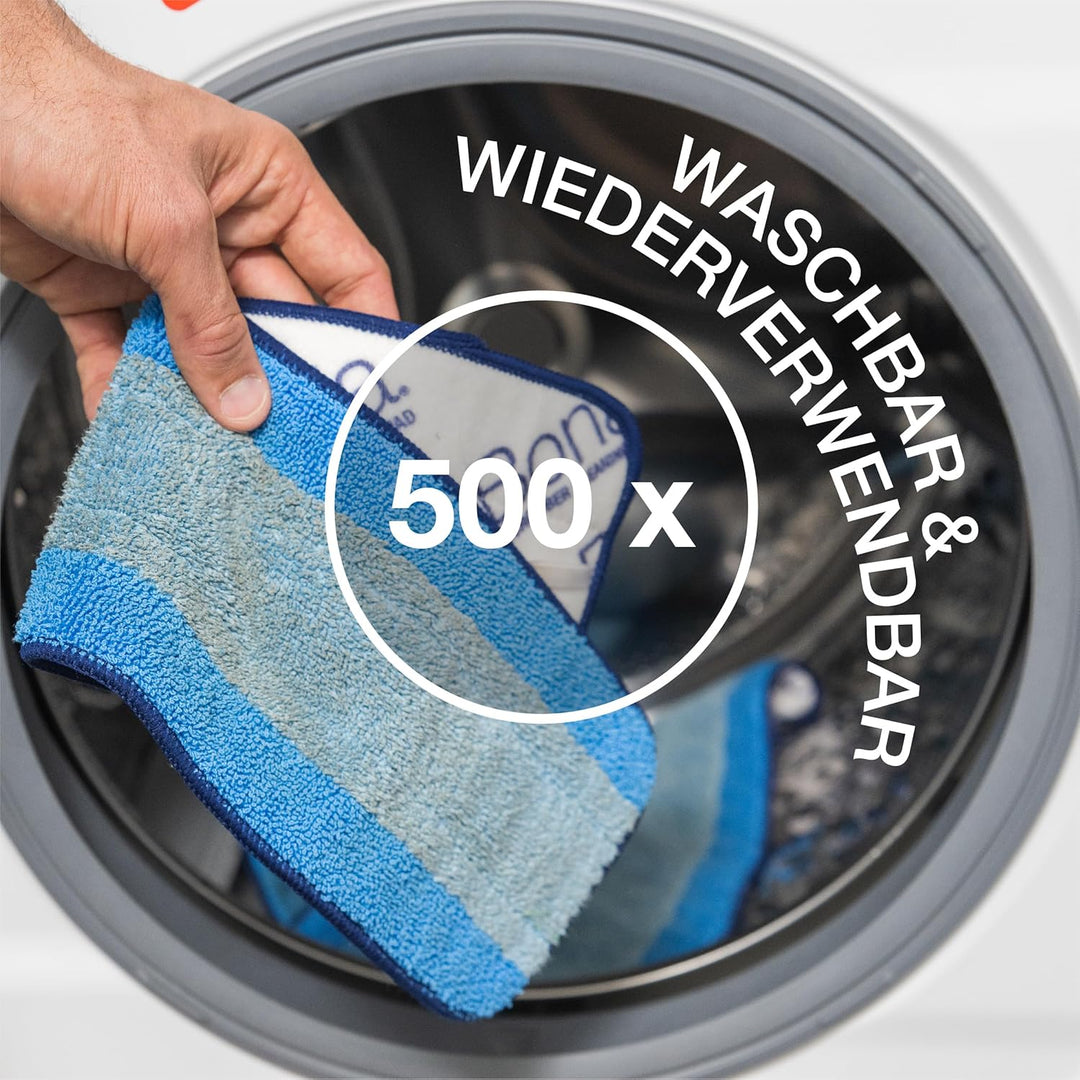 Bona Wischmopp Bezug Set mit 3 Wischbezügen, Mikrofaser Reinigungs-Pad mit Zwei-Zonen-Design für all