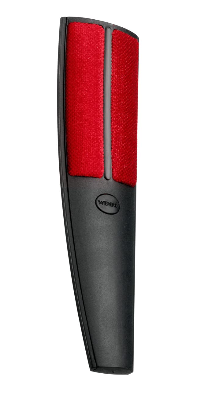 WENKO Textilbürste Flexus - für Textilien und Möbel, Polypropylen, 6.5 x 24.5 x 3 cm, Schwarz